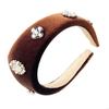 Baroque Crown Hair Hoop Elegant Vintage Hair Accessories Simple Rhinestone Pearls Hairband  Party
