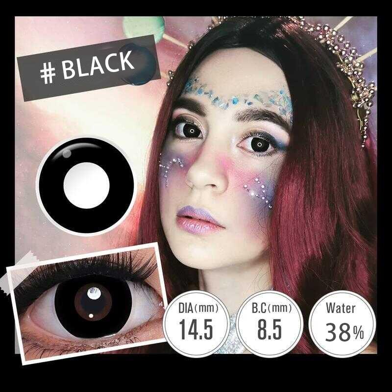 FUNSACHY Cosplay Vampire Red Contact Lenses Anime Cosplay Halloween Lenses Cosmetic Colorful Multicontacts White Black Softlens