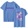 Fashionable Round Neck Short Sleeve Work Clothes Printed Tops For Womens Summer Tops
