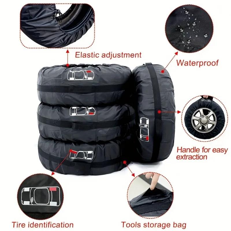 Universal Spare Tire Cover Case Polyester Car Storage Auto Tyre Bags Automobile Vehicle Tyre Wheel Protector Accessories