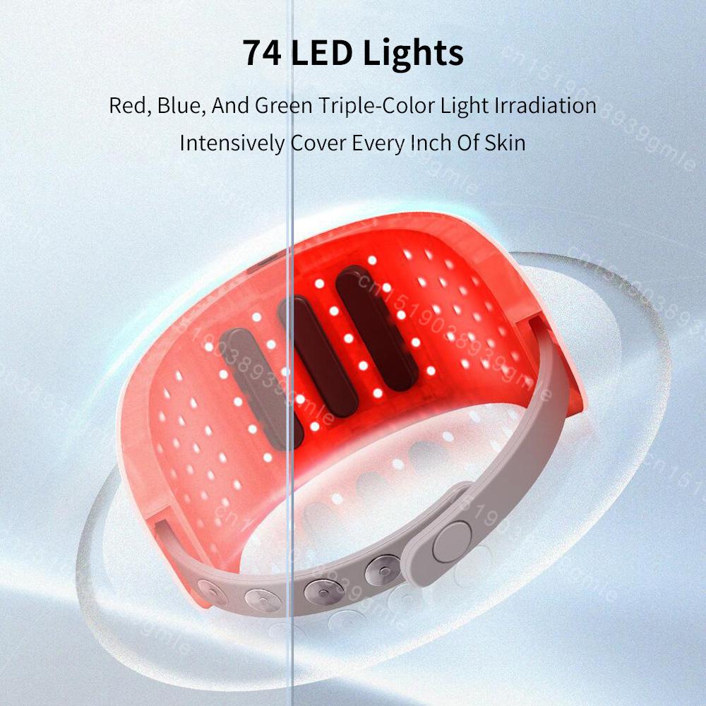 Neck Beauty Device Anti-Aging Whitening Rejuvenation Double Chin Removal Ems Face Lift 3 Color Photon Warm Neck Massager
