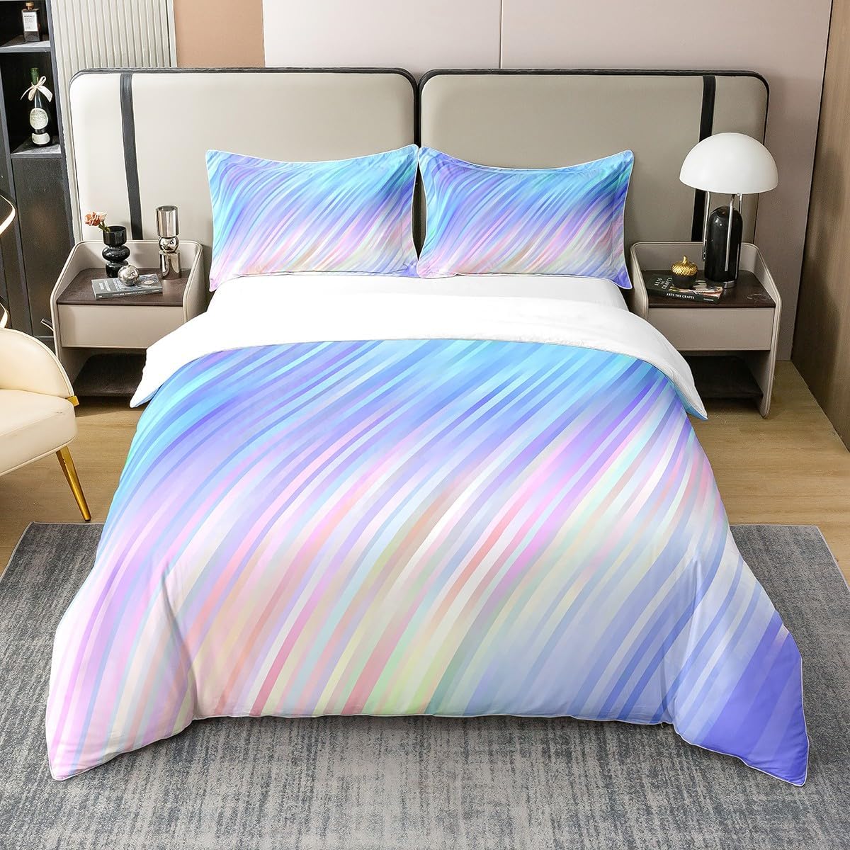

Tie Dye Floral Duvet Cover Queen King Size Watercolor Art Bohemian Psychedelic Bedding Quilt Cover 3 Pcs With 2 Pillowcases EU Single(135*200cm)3pcs