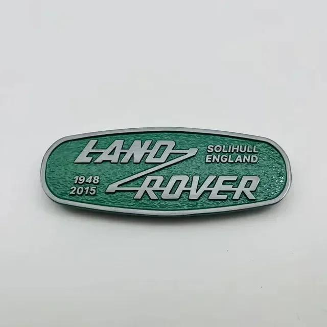 3D Metal Car Front Grille Emblem for Land Rover ENGLAND SOLIHULL Defender 2015 Auto Badge Decoration Trunk Sticker Accessories SA3