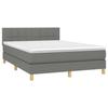 3140610 vidaXL Divan Bed with Mattress Dark Grey 140x190cm Fabric