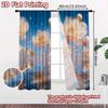 Flat Printing Window Drapes Floating Floral Dreamscape Digital Printed Polyester Family Party Use Event Curtains Set Of 2 Made