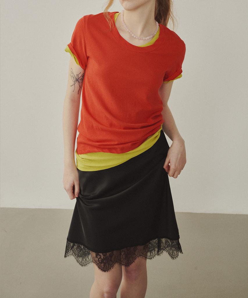 Melly And Rose Rose Lace Satin Skirt (314809)