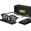 HBK Fashion Men's Small Frame Sunglasses Round Vintage Y2K Style TR 90 Women Men Sunglasses Driving Party Gift Eyeglasses