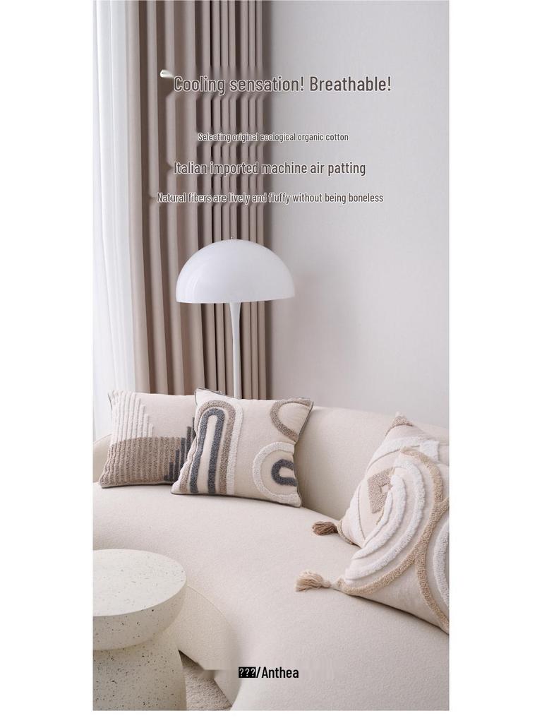 Bohemian Cotton Linen Throw Pillow with Tassels - Sofa & Bed Backrest Cushion Cover with Insert