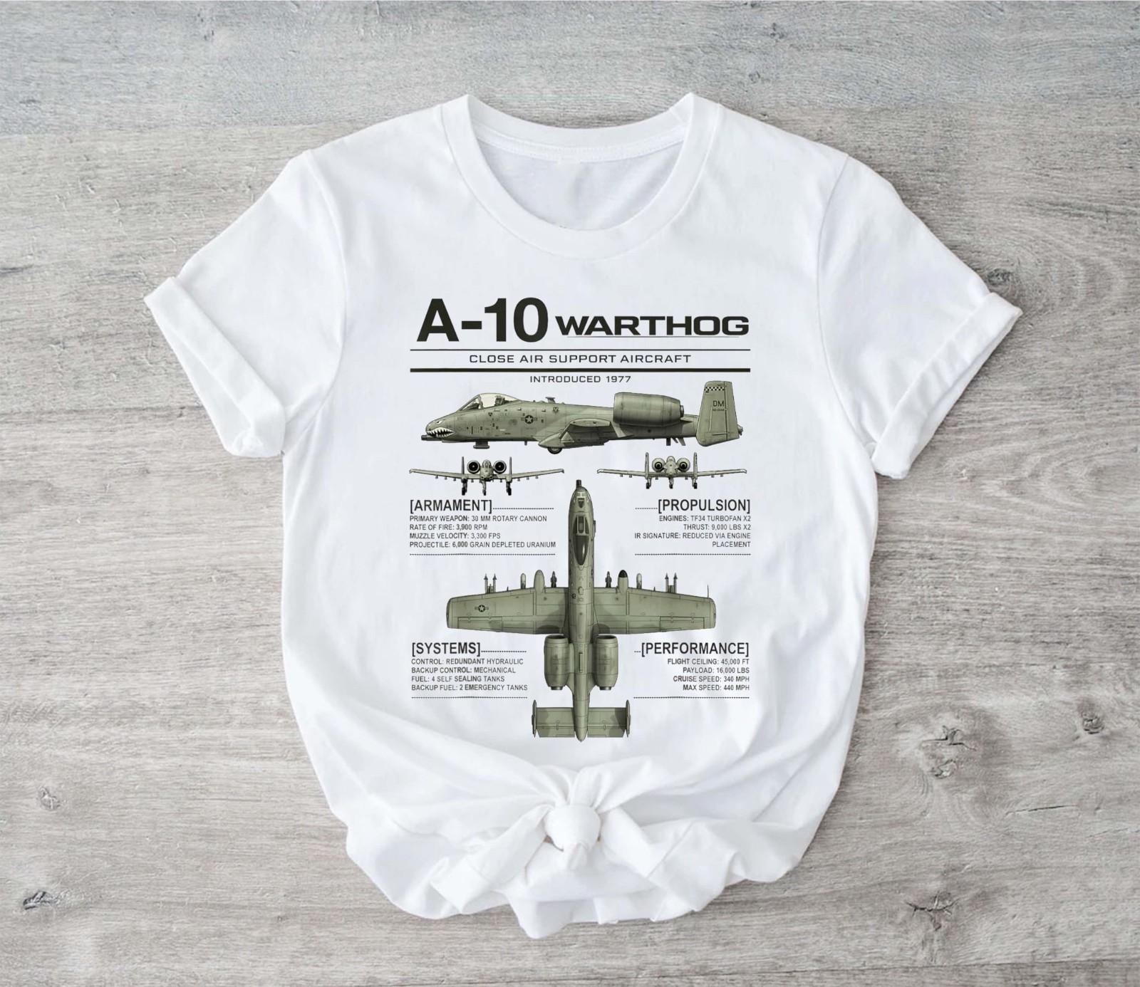 A-10 Warthog Military Jet Spec Infographic Dark Olive Green T-Shirt Unisex T-Shirt XL