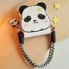 Cute Flip Case For Samsung Z Flip6 Zflip5 Zflip5 4 3/OPPOFind N3 N2Flip Phone Case Fashion 3D Panda Ears Creative Design Kawai Leather Cover Crossbody