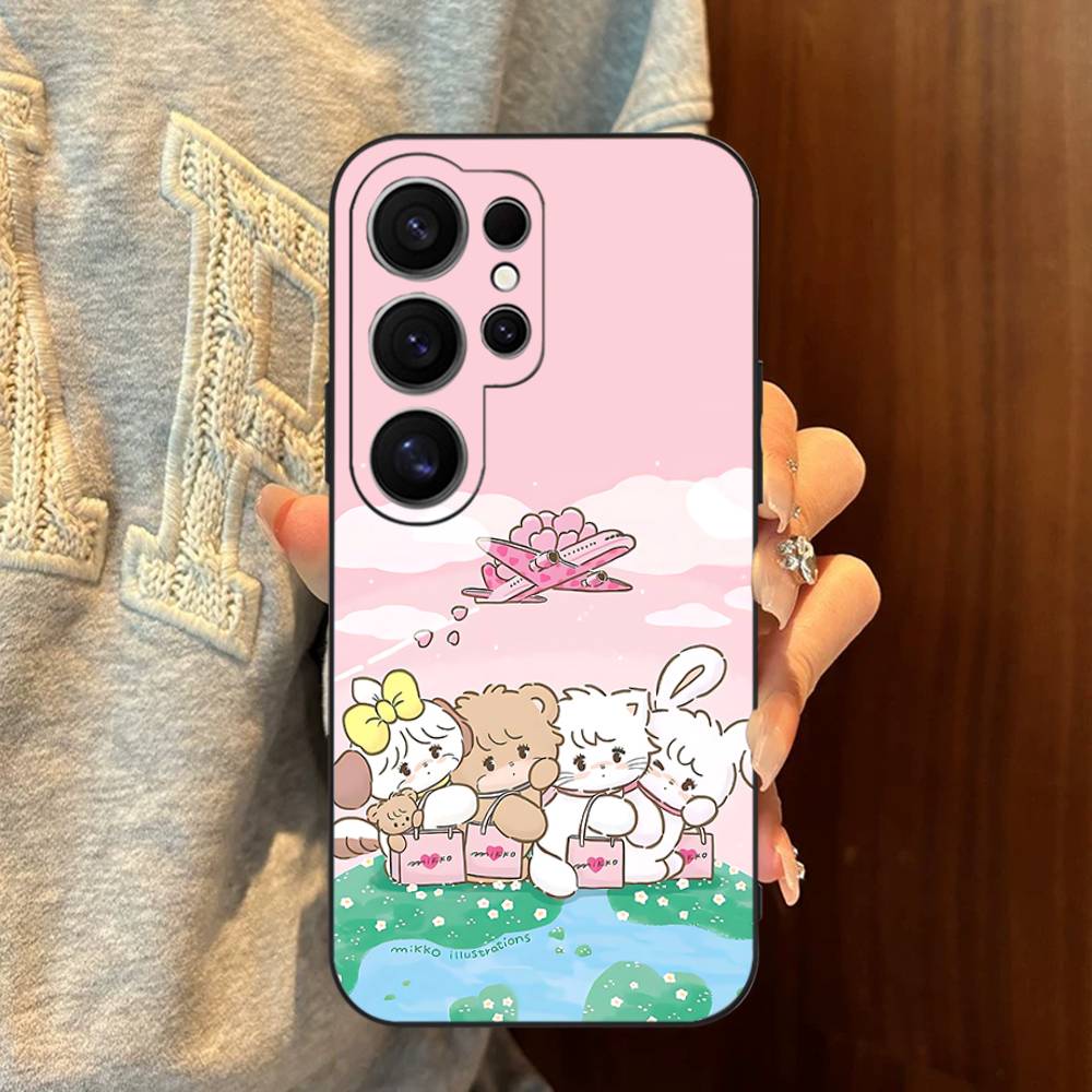 Cute M-mikko C-characters Phone Case For Samsung S 24 Fe 25 Ultra Plus 20 Lite 21 30 22 23 24 22 Ultra 5G Fundas