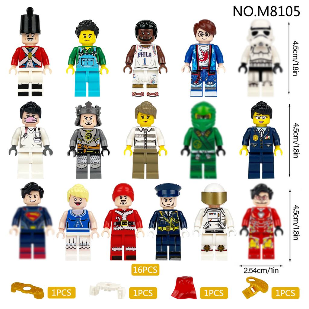 Compatible City Occupation Building Block Figurine Teacher Student Boy Girl Building Block Figurine Toy