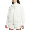 Nike Jednolity Kolor Nadruk z Logo Bluza z Kapturem na Zamek z Długim Rękawem Damskie Top Biały DQ5759-133