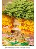 Flower Sea Tree Island Adventure Tree House with Lights: 3D Paper Art Calendar Gift and Romantic Decor Piece