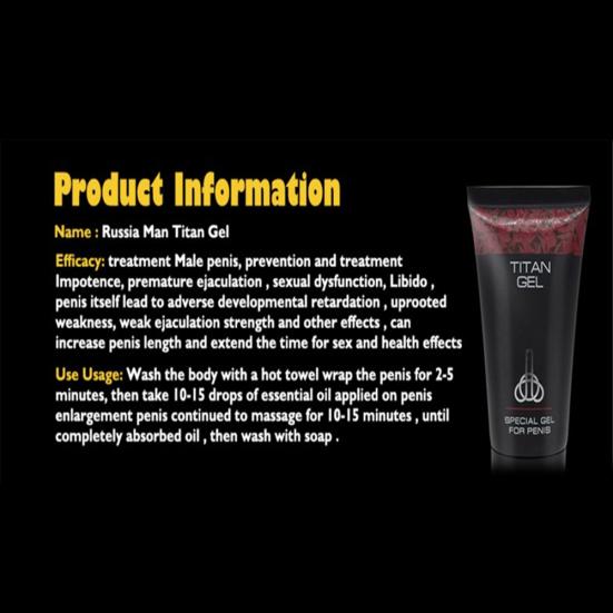 TITAN GEL Men Penis Enlargement Extender Cream Massage Essential Oil Sex Care