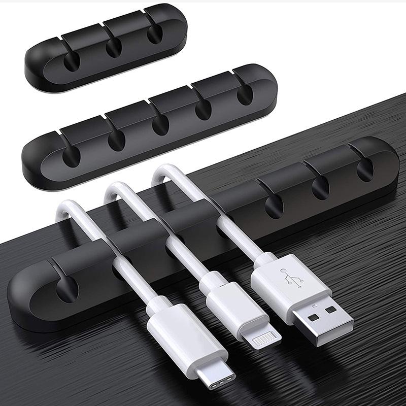 Silicone Cable Protector & Organizer: Self-adhesive Desktop & Car Clip Winder for Cables