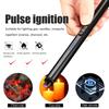 Electric Candle Lighter Arc Waterproof USB Rechargeable Lighter with Safety Button LED Battery Display for Home Kitchen
