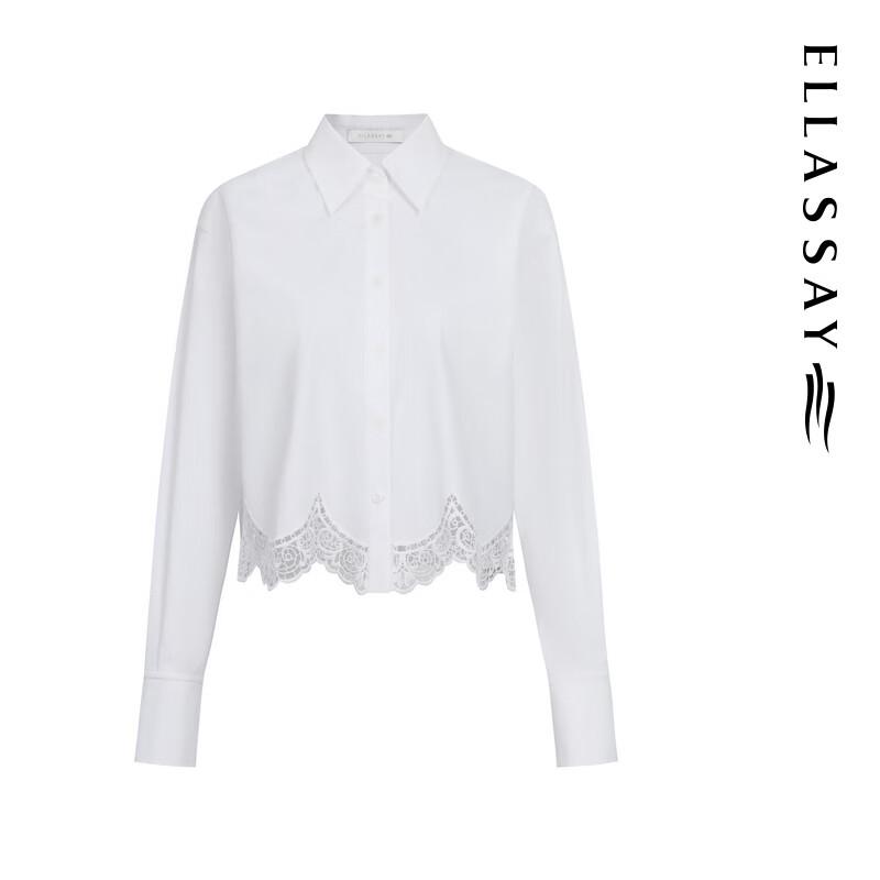 ELLASSAY 2025 Early Spring Lace Hollow French Shirt