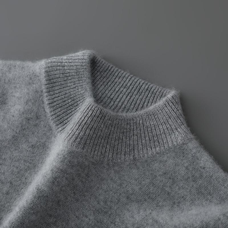 

Чоловічий светр 100% чиста вовна, з напіввисоким коміром, Business Casual, Теплий зимовий трикотаж S (100-115 lbs)