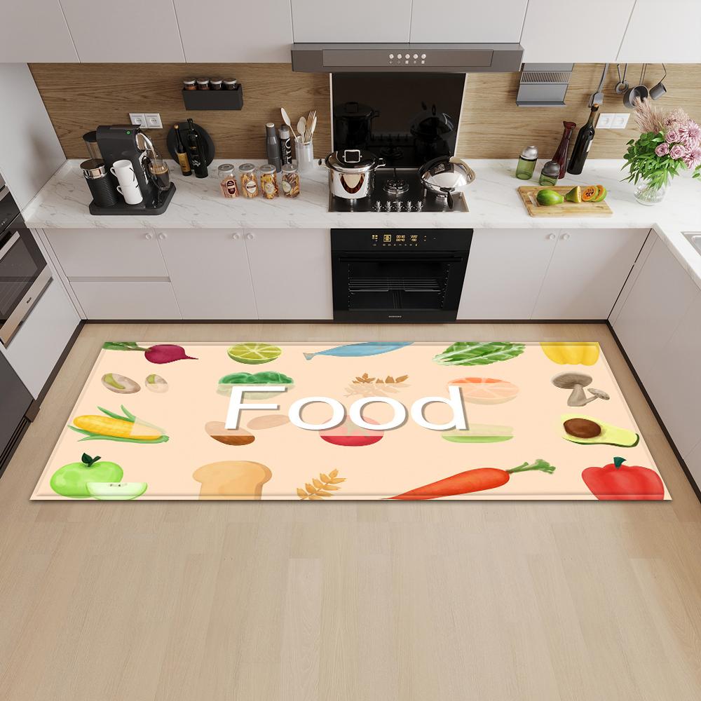 Kitchen Mat Entry Door Mat Bedroom Carpet Corridor Bathroom Non-slip Floor Living Room Pattern Rug