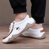 Fashion Handmade Leather Casual Men Shoes Design Sneakers Man Loafers Breathable Low Top Flat Shoes Driving Plus Size 38-48
