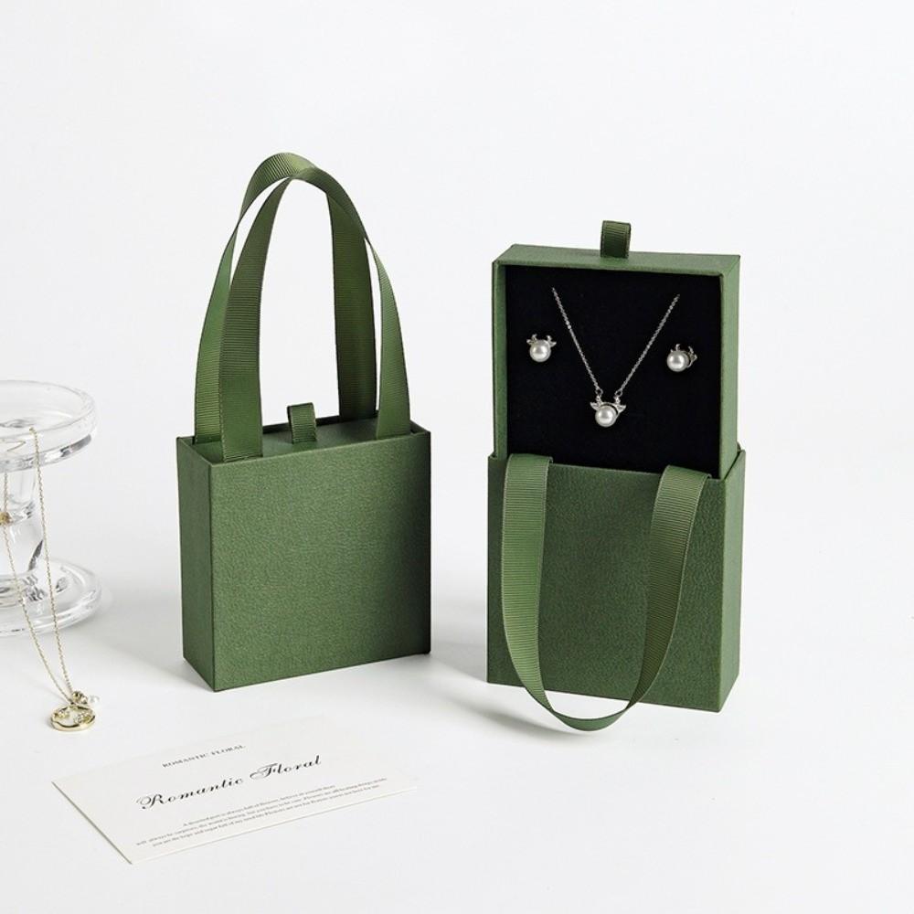 Paper Material Jewelry Storage Organizer Portable Design Paper Drawer Jewelry Box  For Wedding Gift