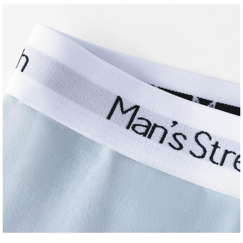 Men S Cotton Boxer Briefs Breathable Antibacterial Printed Seamless Underwear