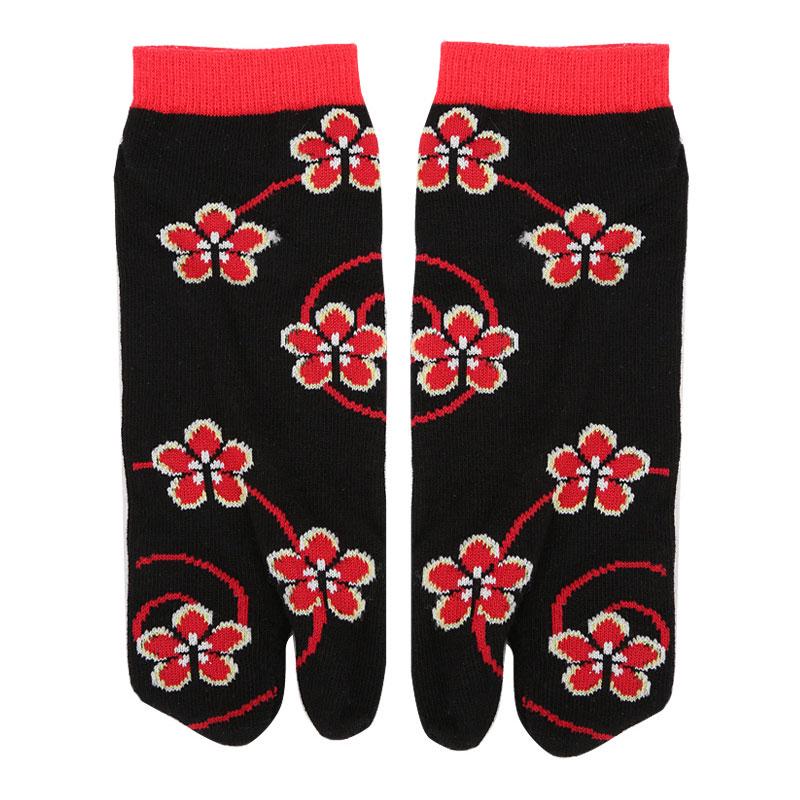 New High Quality Combed Cotton Split Toe Socks Unisex Simple Comfortable Two-Toed Socks Japanese Harajuku Men Women's Tabi Socks