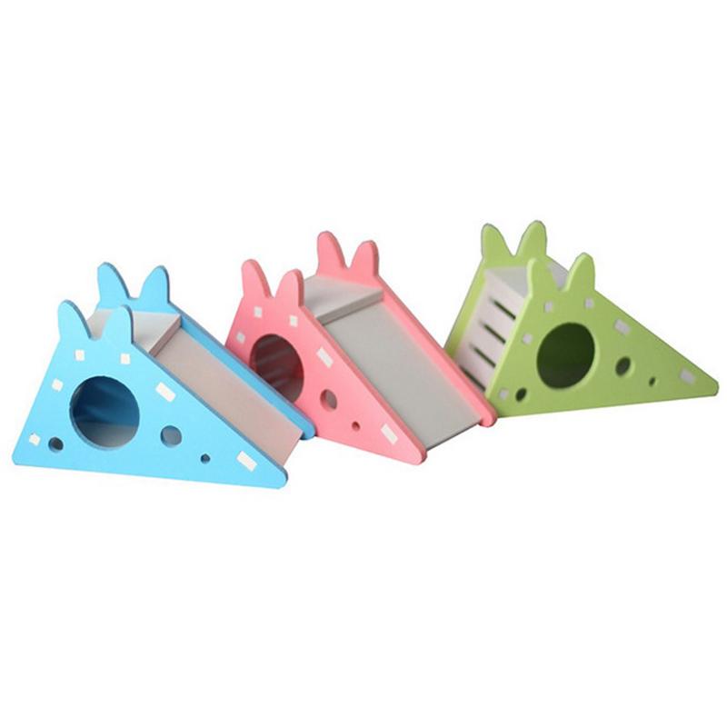 Hamster Versteck Niedliches Übungsspielzeug Holz Hamsterhaus mit Leiter Rutsche