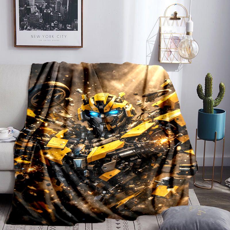 Trans-formers Throws Blanket Flannel Blankets Plush for Couch Bed Gifts for Men Women Travel picnic blanket Christmas fan gifts