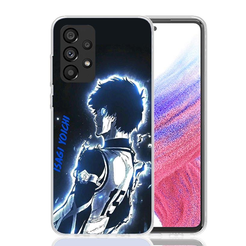 Blue Lock Isagi Yoichi Phone Case for Samsung Galaxy A52 A51 A50S A12 A22 A32 A72 A10S A30S A31 A71 Note 20 Ultra 10 Plus S10 Ga