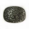 Ethnic Style Higanbana Oval Leather Belt with Alloy Smooth Buckle