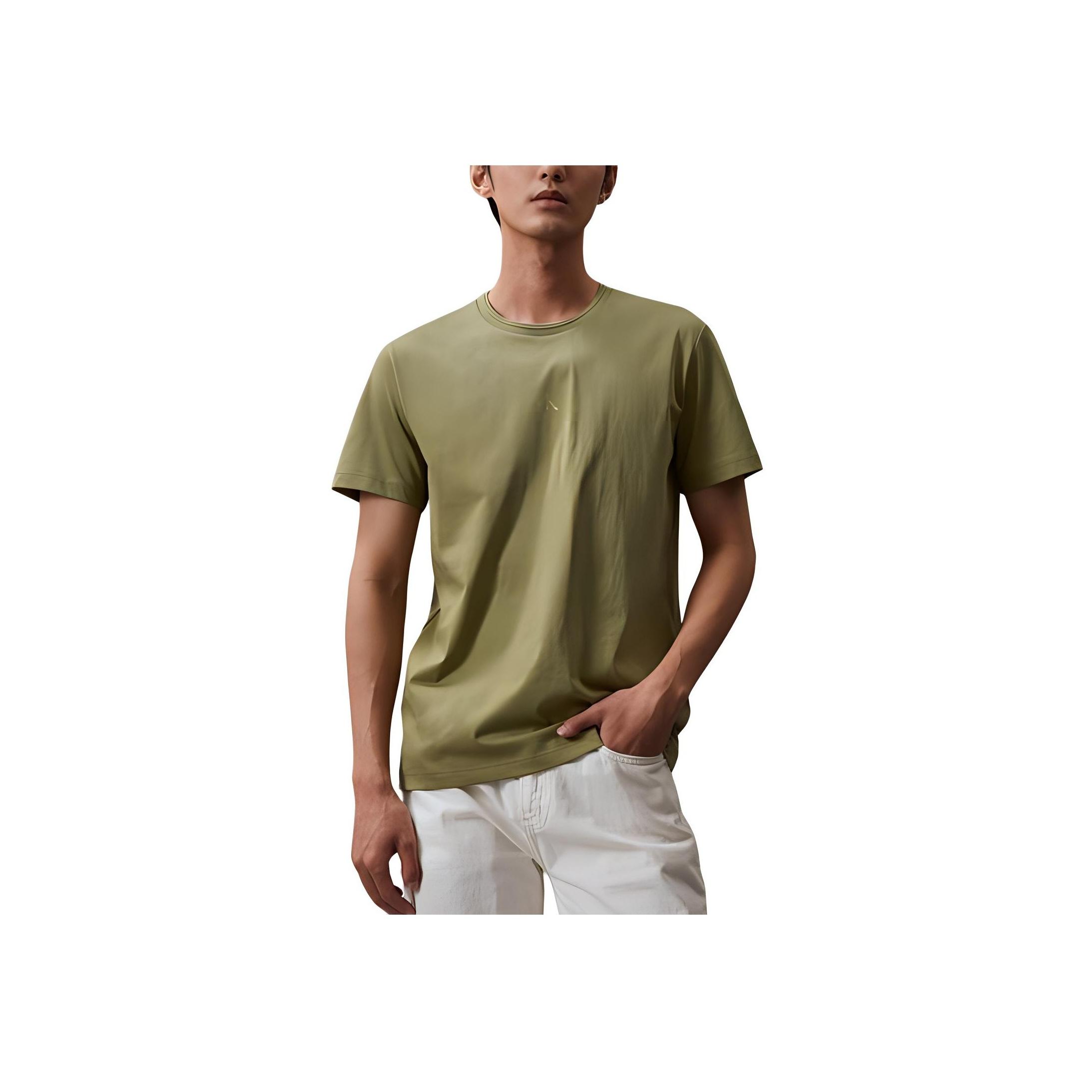 

Calvin Klein Solid Comfortable Crew Neck Short Sleeve T-Shirt Men Tops Rosemary-Green J326355-L9N L
