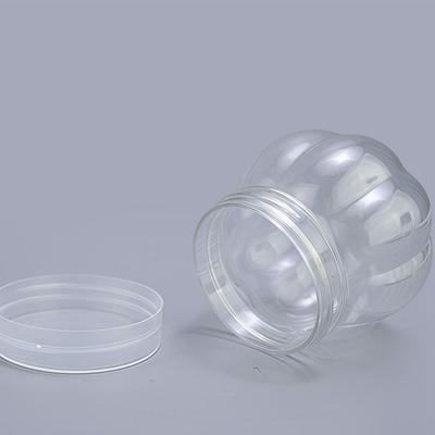 5Pcs 150ml ABS Plastic Pumpkin Candy Jars Transparent Gift Containers Mini Snack Holders Crystal Mud Empty Jar Storage Bottles