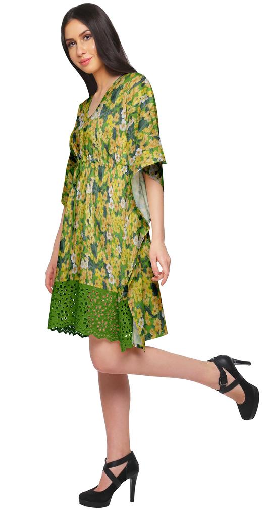 Moomaya Short Caftan Cover Up Dress Printed Women Kaftan Beachwear Cover Up