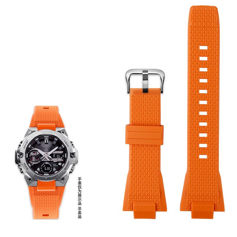 

Для Casio Steel Heart GST-B400 GST-B400D/BD/AD Серія GST B400 Модифікований Ремінець для годинника з Полімерної Силіконової Гуми Водонепроникний Ремінець 14mm