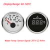 Rhaxel 52mm 2'' Digital Water Temp Gauge Temperature Meter 40-120℃ Degree 52mm 9-32V With Red Backlight for SUV Car Boats