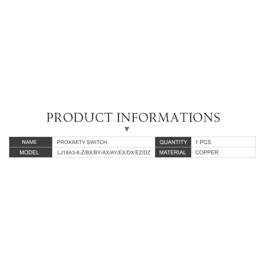 LJ18A3 Cylinder Inductive Proximity Sensor Switch M18 5MM 8MM NPN PNP DC 6~36V BX/BY/AX/AY/EX/DX/EZ/DZ