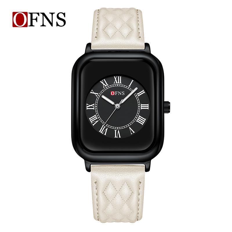 Women s Square Roman Numeral Luminous Quartz Watch – Fashionable Waterproof Wristwatch