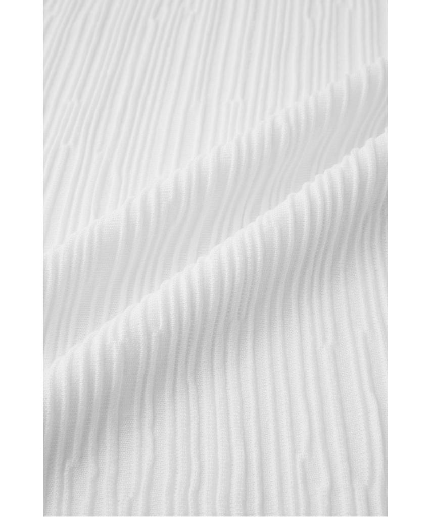 IRO Pleats Pleated Short Sleeve Round Sweater Iqwam26705Whx