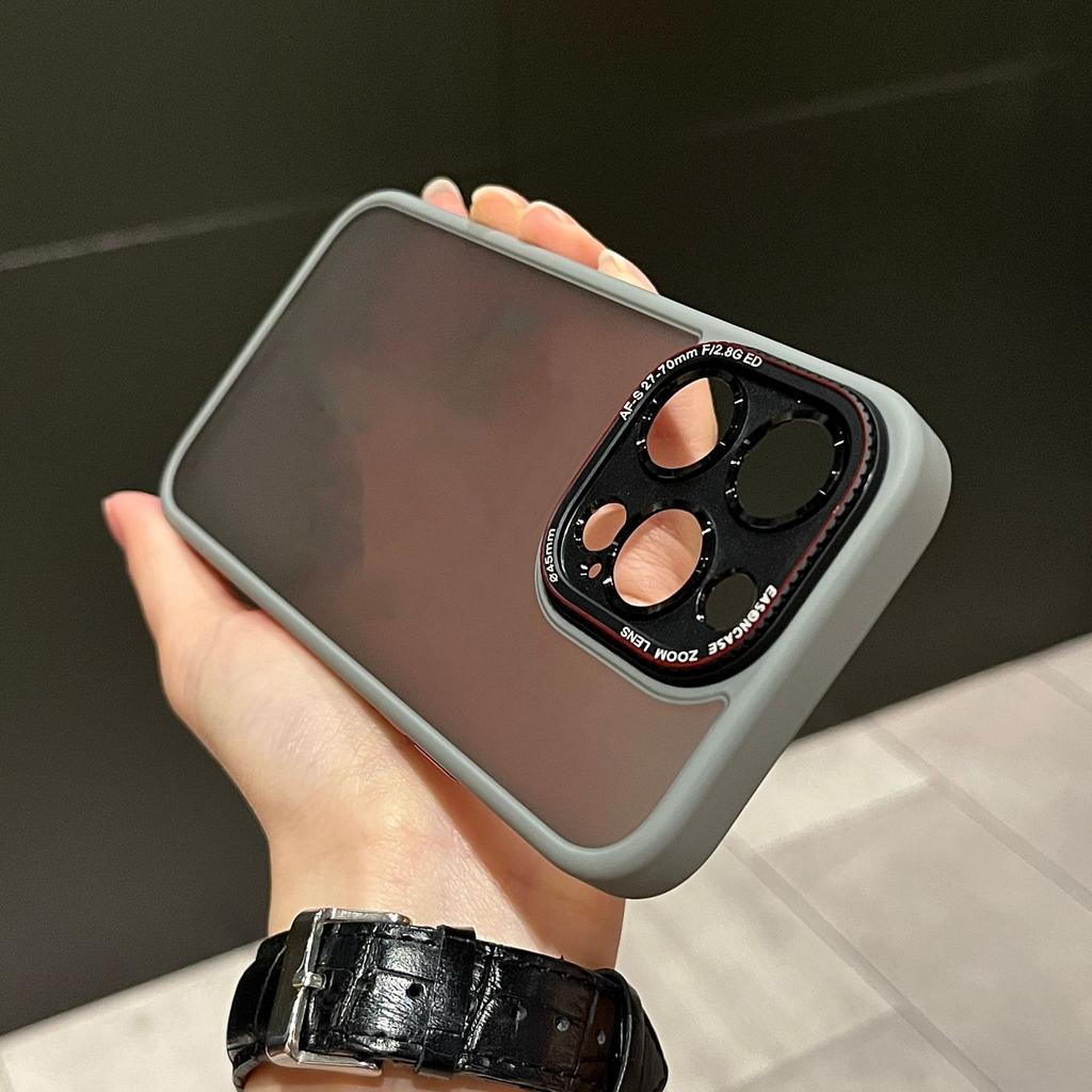 Applicable To iPhone15promax Lycra Matte All-inclusive Metal Goggles Mobile Phone Case Apple 14 Anti-drop Protective Case