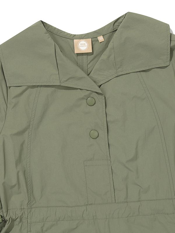BBC EARTH W Sailor Collar Dress_Ash Khaki