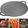 Barbecue Accessory Korean Style BBQ Grill Pan Non Stick No Coating Barbecue Frying Pan with Handle Round Grill Plate Outdoor