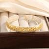 Jiyanyan Gold-Painted Peony Open Bangle, New Chinese Style, National Retro Niche Design, Versatile High-End Jewelry Gift