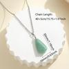 1pc Natural Stone Geometric Shape Pendant Necklace Amethyst Pink Crystal Charm Pendulum Necklace Jewelry Gifts