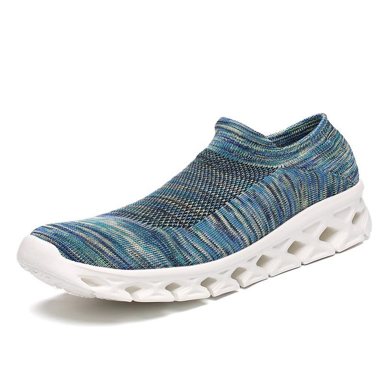 Outdoor Paar Wanderschuhe Damen Sommer Sport Fly-Woven Mesh Schuhe atmungsaktiv und leicht weichsohlige Reisesocken Schuhe Herren