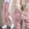 Warme, dicke Winterhose für Damen, mit Thermofleece gefütterte, dehnbare Leggings, Hose, Jogginghose