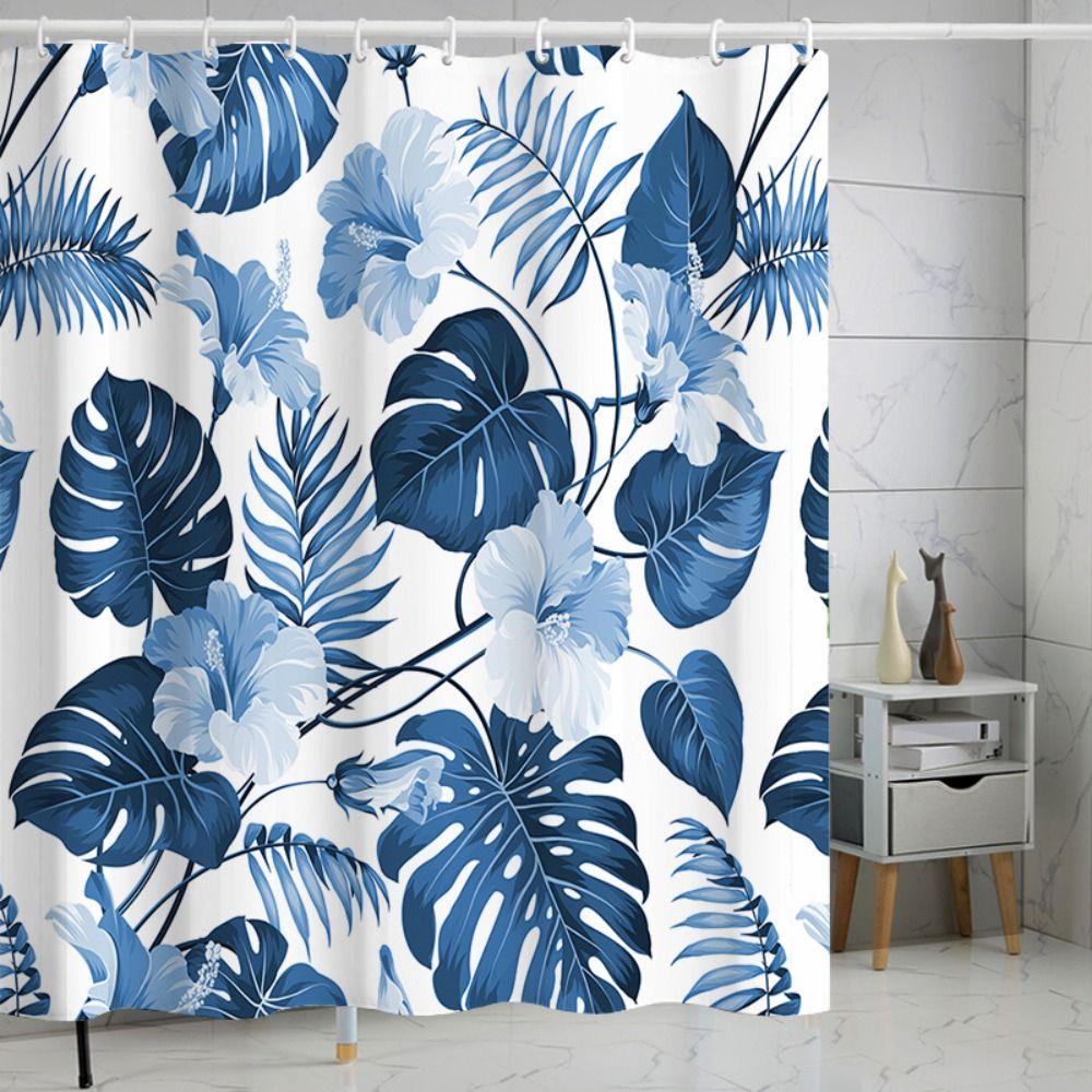 Quick-Drying Waterproof Bath Curtain Washable Partition Curtain Shower Curtains Home Decoration
