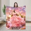 Wicked 2 Musical Movie Glinda Plush Blanket Boy Girl  Flannel Throw Blanket For Bedroom Warm Soft Custom Quality Bedspread