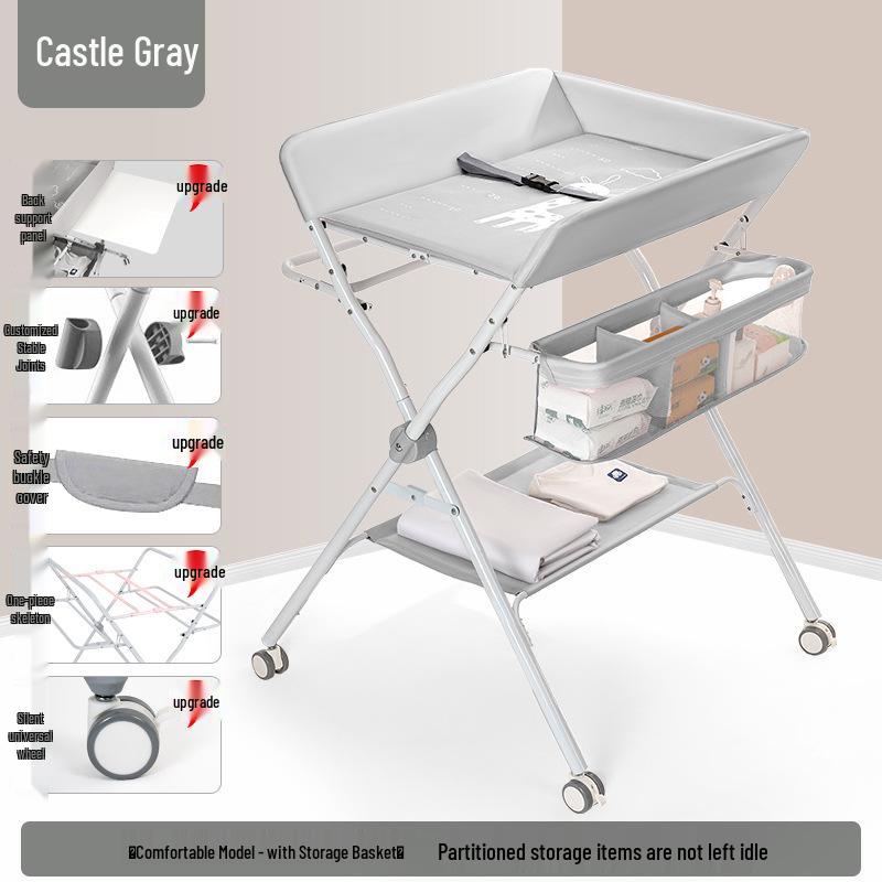 Portable Baby Changing Table: Multifunctional, Foldable & Washable for Diaper Changes and Massages